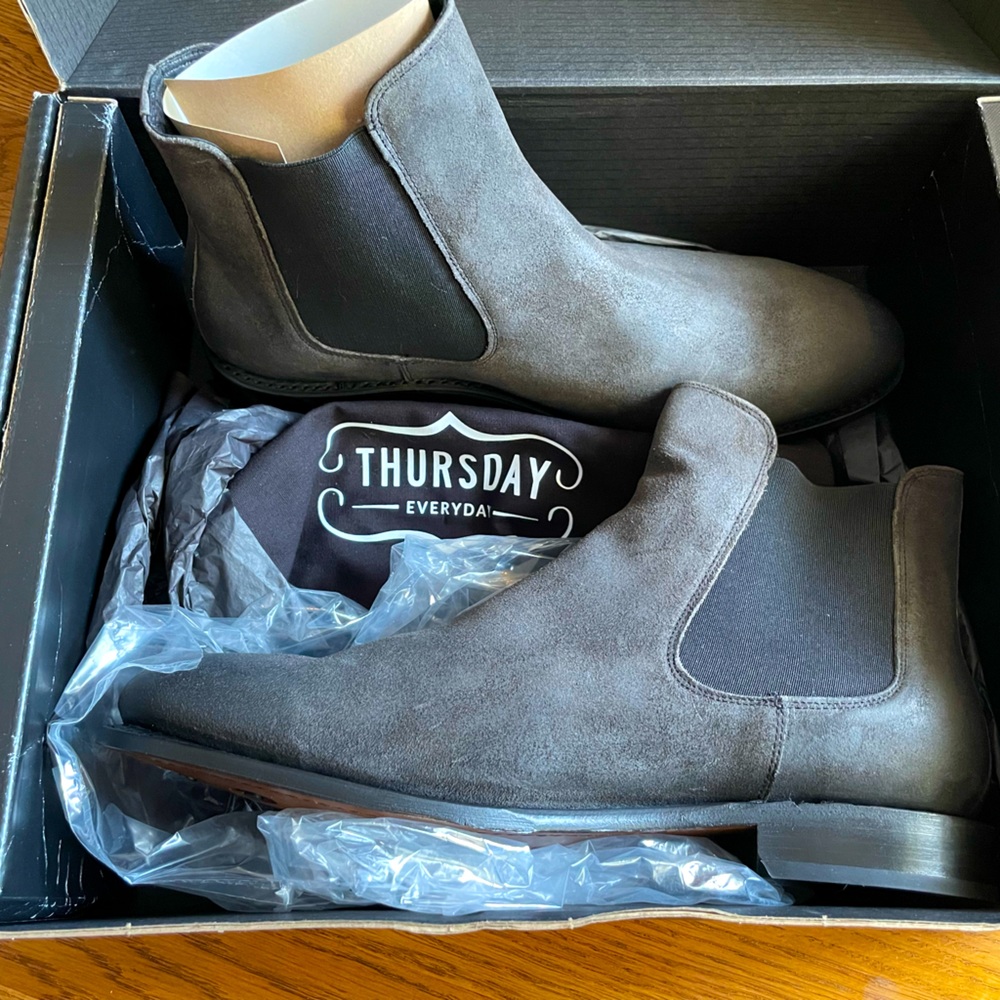Thursday Boot - Cavalier Chelsea - Shadow Grey WeatherSafe™ Suede - Men’s 12.5